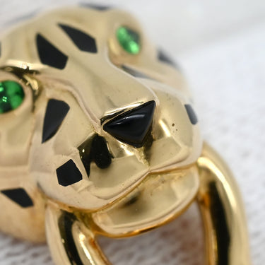 カルティエ Cartier パンテール ドゥ カルティエ ダイヤモンド B4096700 イエローゴールド K18YG オニキス ツァボライト ダイヤモンド ラッカー #50(JP10) リング 指輪 Au750 オニキス ツァボライト 10号