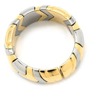 ブルガリ BVLGARI アルベアーレ イエローゴールド×シルバー K18YG ステンレス リング 指輪 18K 750 18金 K18YG×SS コンビ 15号