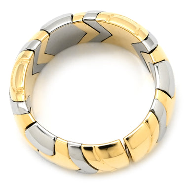 ブルガリ BVLGARI アルベアーレ イエローゴールド×シルバー K18YG ステンレス リング 指輪 18K 750 18金 K18YG×SS コンビ 15号