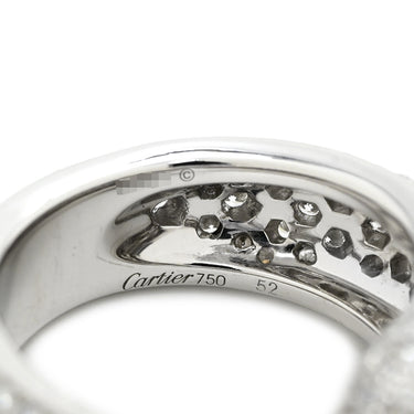 カルティエ Cartier パンテール ドゥ カルティエ パヴェダイヤ N4224900 ホワイトゴールド K18WG ダイヤモンド エメラルド オニキス #53(JP13) リング 指輪 ミディアム 750 18K 10.5号