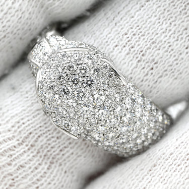 カルティエ Cartier パンテール ドゥ カルティエ パヴェダイヤ N4224900 ホワイトゴールド K18WG ダイヤモンド エメラルド オニキス #53(JP13) リング 指輪 ミディアム 750 18K 10.5号