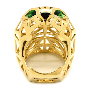カルティエ Cartier パンテール ドゥ カルティエ N4722500 イエローゴールド K18YG オニキス ツァボライト #52(JP12) リング 指輪 750YG 18K オニキス ツァボライト 11.5号