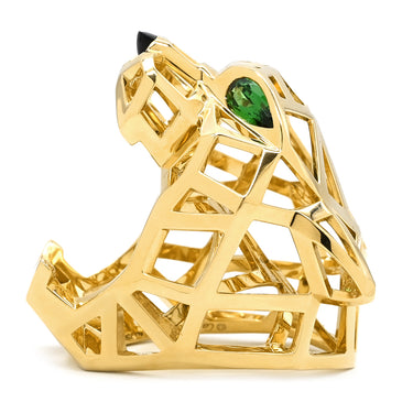 カルティエ Cartier パンテール ドゥ カルティエ N4722500 イエローゴールド K18YG オニキス ツァボライト #52(JP12) リング 指輪 750YG 18K オニキス ツァボライト 11.5号