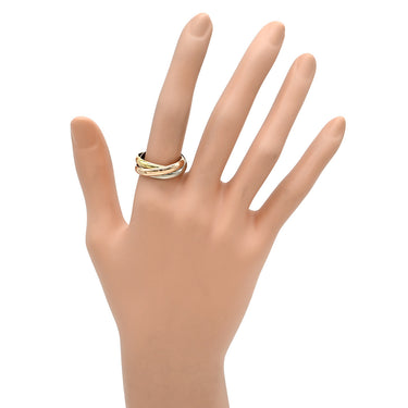 カルティエ Cartier トリニティクラシック ホワイトゴールド×イエローゴールド×ピンクゴールド K18WG K18YG K18PG #57(JP17) リング 指輪 3連 3カラー 3ゴールド18K 750 16.5号