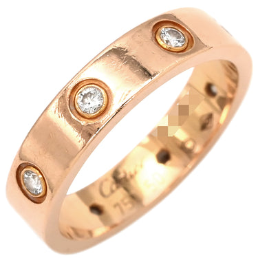カルティエ Cartier LOVE ミニラブリング フルダイヤ B4050800 ピンクゴールド K18PG ダイヤモンド #50(JP10) リング 指輪 スモールモデル 750 18K PG 8石 10号