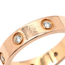 カルティエ Cartier LOVE ミニラブリング フルダイヤ B4050800 ピンクゴールド K18PG ダイヤモンド #50(JP10) リング 指輪 スモールモデル 750 18K PG 8石 10号