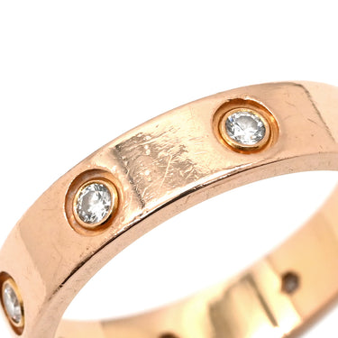 カルティエ Cartier LOVE ミニラブリング フルダイヤ B4050800 ピンクゴールド K18PG ダイヤモンド #50(JP10) リング 指輪 スモールモデル 750 18K PG 8石 10号