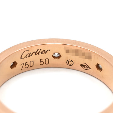 カルティエ Cartier LOVE ミニラブリング フルダイヤ B4050800 ピンクゴールド K18PG ダイヤモンド #50(JP10) リング 指輪 スモールモデル 750 18K PG 8石 10号
