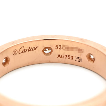 カルティエ Cartier LOVE ミニラブリング フルダイヤ B4050800 ピンクゴールド K18PG ダイヤモンド #53(JP13) リング 指輪 スモールモデル 750 18K PG 8石 12.5号