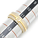 ティファニー Tiffany & Co T TWO ワイド パヴェダイヤ イエローゴールド K18YG ダイヤモンド リング 指輪 T＆Co. 18K AU750 YG 11.5号