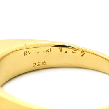 ブルガリ BVLGARI ソリティア イエローダイヤモンド イエロー×イエローゴールド K18YG イエローダイヤモンド リング 指輪 Au750 18K 大粒 マーキスカット ヴィンテージ 12号