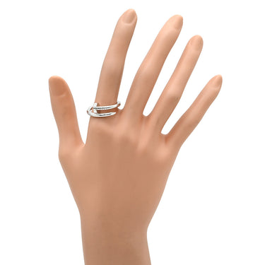 カルティエ Cartier ジュストアンクル クラシックモデル B4099200 ホワイトゴールド K18WG #59(JP19) リング 指輪 18K 750WG 釘モチーフ 19号