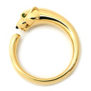 カルティエ Cartier パンテール ドゥ カルティエ SM B4230100 イエローゴールド K18YG オニキス ツァボライト #50(JP10) リング 指輪 750 YG オニキス ツァボライト 9.5号