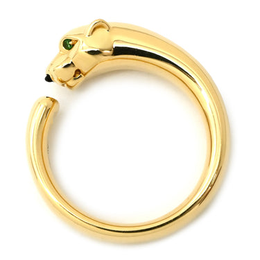 カルティエ Cartier パンテール ドゥ カルティエ SM B4230100 イエローゴールド K18YG オニキス ツァボライト #50(JP10) リング 指輪 750 YG オニキス ツァボライト 9.5号