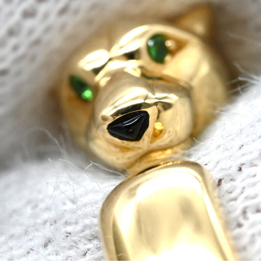 カルティエ Cartier パンテール ドゥ カルティエ SM B4230100 イエローゴールド K18YG オニキス ツァボライト #50(JP10) リング 指輪 750 YG オニキス ツァボライト 9.5号