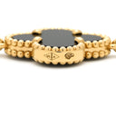 ヴァンクリーフアーペル Van Cleef & Arpels ヴィンテージ アルハンブラ VCARA41300 ブラック×イエローゴールド K18YG オニキス ブレスレット 5モチーフ YG 18K オニキス
