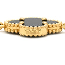 ヴァンクリーフアーペル Van Cleef & Arpels ヴィンテージ アルハンブラ VCARA41300 ブラック×イエローゴールド K18YG オニキス ブレスレット 5モチーフ YG 18K オニキス