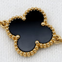 ヴァンクリーフアーペル Van Cleef & Arpels ヴィンテージ アルハンブラ VCARA41300 ブラック×イエローゴールド K18YG オニキス ブレスレット 5モチーフ YG 18K オニキス