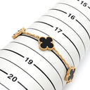 ヴァンクリーフアーペル Van Cleef & Arpels ヴィンテージ アルハンブラ VCARA41300 ブラック×イエローゴールド K18YG オニキス ブレスレット 5モチーフ YG 18K オニキス