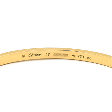 カルティエ Cartier LOVE ラブブレスレット SM B6079117 イエローゴールド K18YG #17 ブレスレット 750 18K YG バングル