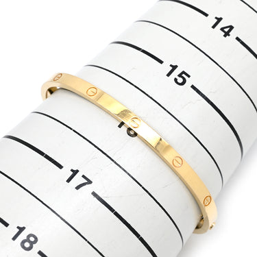 カルティエ Cartier LOVE ラブブレスレット SM B6079117 イエローゴールド K18YG #17 ブレスレット 750 18K YG バングル