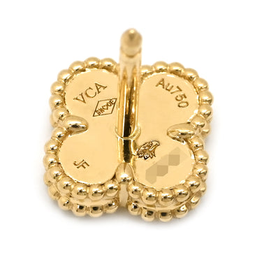 ヴァンクリーフアーペル Van Cleef & Arpels スウィート アルハンブラ VCARA44800 パールホワイト×イエローゴールド K18YG マザーオブパール ピアス 750 18K 18金 マザーオブパール