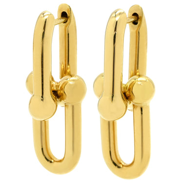 ティファニー Tiffany & Co ハードウェア ミディアム リンクピアス イエローゴールド K18YG ピアス T&Co. Au750 18K YG ゲージリンク