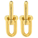 ティファニー Tiffany & Co ハードウェア ミディアム リンクピアス イエローゴールド K18YG ピアス T&Co. Au750 18K YG ゲージリンク