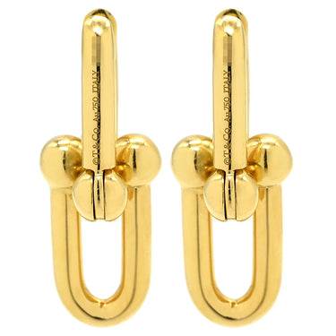ティファニー Tiffany & Co ハードウェア ミディアム リンクピアス イエローゴールド K18YG ピアス T&Co. Au750 18K YG ゲージリンク