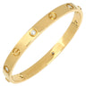 カルティエ Cartier LOVE ラブブレス 旧型 ハーフダイヤ イエローゴールド K18YG ダイヤモンド #17 ブレスレット Au750 18K 18金 6P 6石