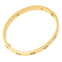 カルティエ Cartier LOVE ラブブレス 旧型 ハーフダイヤ イエローゴールド K18YG ダイヤモンド #17 ブレスレット Au750 18K 18金 6P 6石