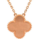 ヴァンクリーフアーペル Van Cleef & Arpels ヴィンテージ アルハンブラ ピンクXローズゴールド K18PG ダイヤモンド セーブル ネックレス PG金具 2015年ホリデー限定 セーブル 1Pダイヤ 18K