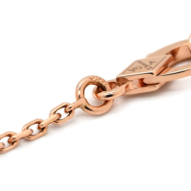 ヴァンクリーフアーペル Van Cleef & Arpels ヴィンテージ アルハンブラ ピンクXローズゴールド K18PG ダイヤモンド セーブル ネックレス PG金具 2015年ホリデー限定 セーブル 1Pダイヤ 18K