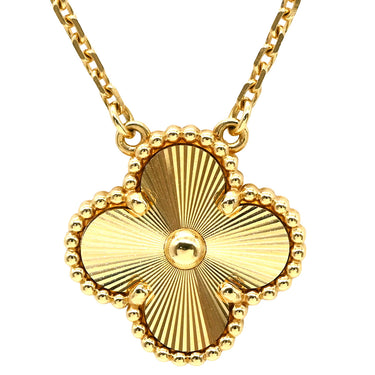 ヴァンクリーフアーペル Van Cleef & Arpels ヴィンテージ アルハンブラ ペンダント VCARP4KL00 イエローゴールド K18YG ネックレス Au750 18K ギヨシェ