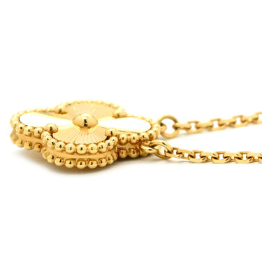 ヴァンクリーフアーペル Van Cleef & Arpels ヴィンテージ アルハンブラ ペンダント VCARP4KL00 イエローゴールド K18YG ネックレス Au750 18K ギヨシェ