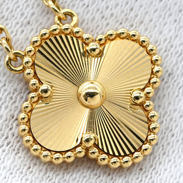 ヴァンクリーフアーペル Van Cleef & Arpels ヴィンテージ アルハンブラ ペンダント VCARP4KL00 イエローゴールド K18YG ネックレス Au750 18K ギヨシェ