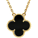 ヴァンクリーフアーペル Van Cleef & Arpels ヴィンテージ アルハンブラ ペンダント VCARA45800 ブラック×イエローゴールド K18YG オニキス ネックレス Au750 18K 黒 オニキス