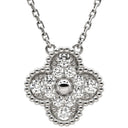 ヴァンクリーフアーペル Van Cleef & Arpels ヴィンテージアルハンブラ ペンダント VCARA46100 ホワイトゴールド K18WG ダイヤモンド ネックレス Au750 K18 WG 12Pダイヤ