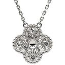 ヴァンクリーフアーペル Van Cleef & Arpels ヴィンテージアルハンブラ ペンダント VCARA46100 ホワイトゴールド K18WG ダイヤモンド ネックレス Au750 K18 WG 12Pダイヤ