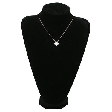 ヴァンクリーフアーペル Van Cleef & Arpels ヴィンテージ アルハンブラ ペンダント VCARA45900 パールホワイト×イエローゴールド K18YG マザーオブパール ネックレス 白 750 18K YG シェル