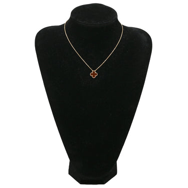 ヴァンクリーフアーペル Van Cleef & Arpels ヴィンテージ アルハンブラ ペンダント VCARD38500 レッド×イエローゴールド K18YG カーネリアン ネックレス Au750 18K 赤 カーネリアン
