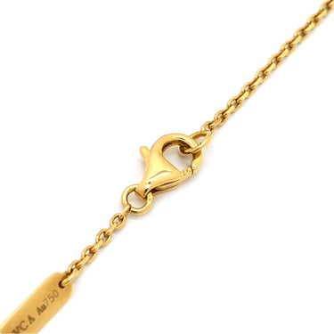 ヴァンクリーフアーペル Van Cleef & Arpels ヴィンテージ アルハンブラ ペンダント VCARD38500 レッド×イエローゴールド K18YG カーネリアン ネックレス Au750 18K 赤 カーネリアン