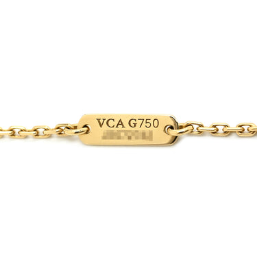 ヴァンクリーフアーペル Van Cleef & Arpels ヴィンテージ アルハンブラ パープル×イエローゴールド K18YG ダイヤモンド ラピスラズリ ネックレス 紫 750PG 18K 2010年ホリデー ラピス ダイヤ