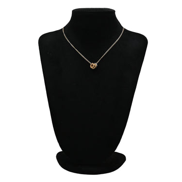 カルティエ Cartier ラブ スリーフープ ピンクゴールド×ホワイトゴールド K18PG K18WG ダイヤモンド ネックレス Au750 PG×WG 6Pダイヤ ダブルチェーン 2カラー