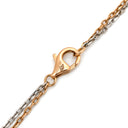 カルティエ Cartier ラブ スリーフープ ピンクゴールド×ホワイトゴールド K18PG K18WG ダイヤモンド ネックレス Au750 PG×WG 6Pダイヤ ダブルチェーン 2カラー