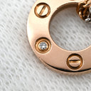 カルティエ Cartier ラブ スリーフープ ピンクゴールド×ホワイトゴールド K18PG K18WG ダイヤモンド ネックレス Au750 PG×WG 6Pダイヤ ダブルチェーン 2カラー