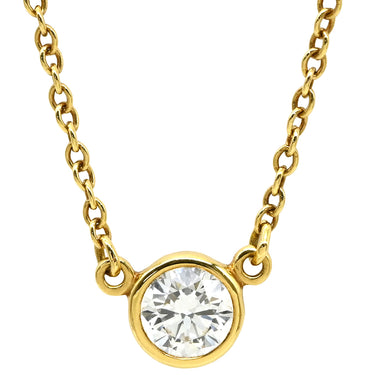 ティファニー Tiffany & Co バイザヤード シングルダイヤモンド ペンダント イエローゴールド K18YG ダイヤモンド ネックレス T＆Co. 18K 750YG エルサペレッティ