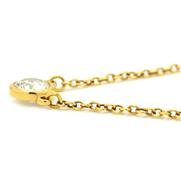 ティファニー Tiffany & Co バイザヤード シングルダイヤモンド ペンダント イエローゴールド K18YG ダイヤモンド ネックレス T＆Co. 18K 750YG エルサペレッティ