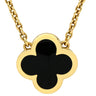 ヴァンクリーフアーペル Van Cleef & Arpels ピュア アルハンブラ VCARB13900 ブラックXイエローゴールド K18YG オニキス ネックレス 750YG 18K 18金 オニキス