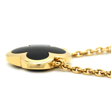 ヴァンクリーフアーペル Van Cleef & Arpels ピュア アルハンブラ VCARB13900 ブラックXイエローゴールド K18YG オニキス ネックレス 750YG 18K 18金 オニキス